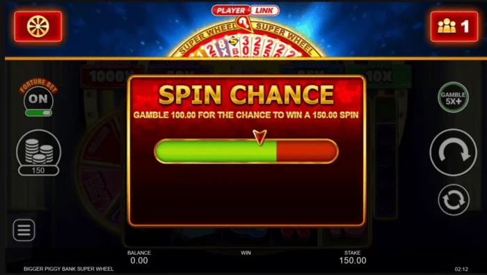 Chance de spin Bigger Piggy Bank Super Wheel